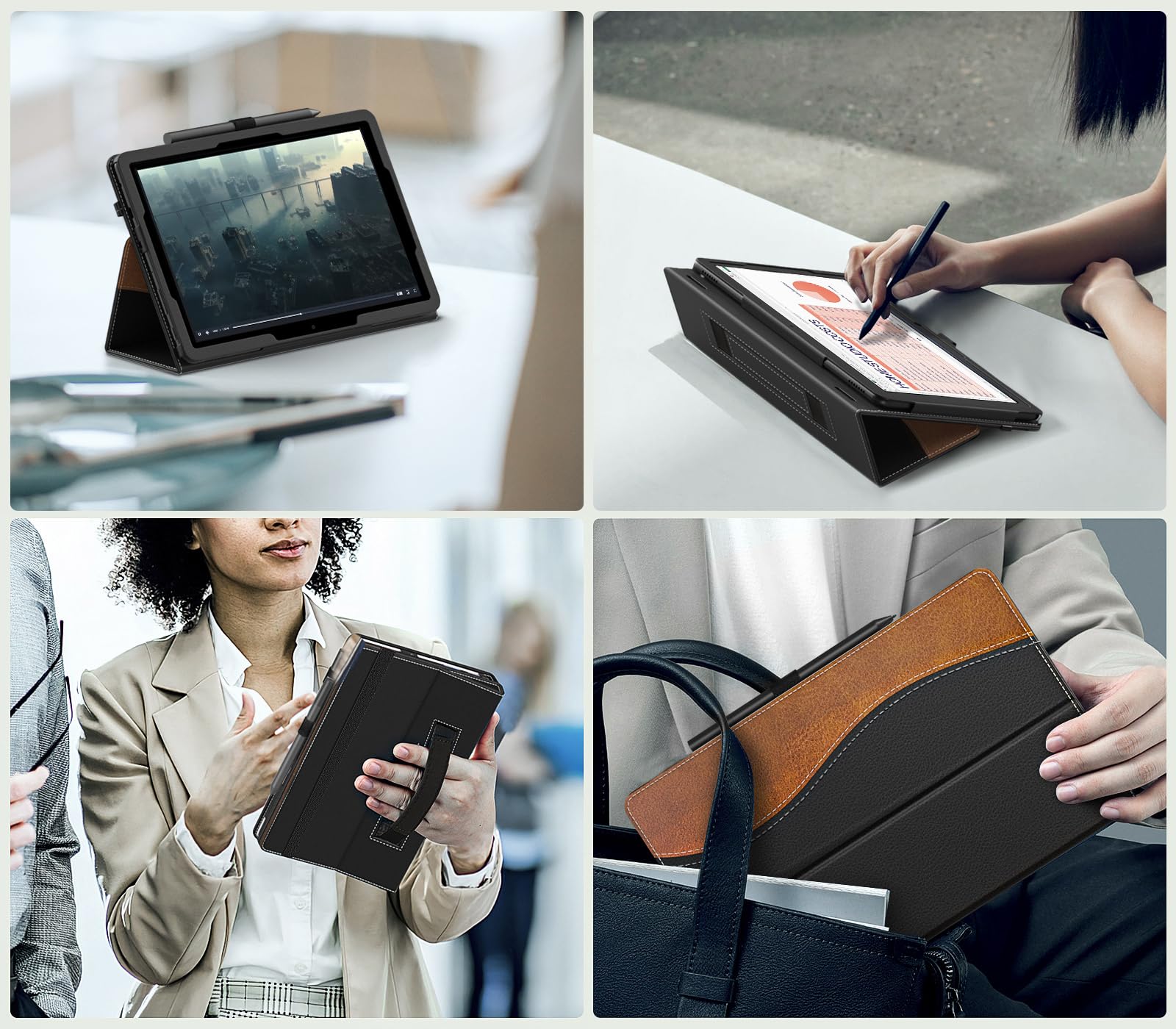 MoKo Slim Folding Stand Case for Amazon Kindle Fire HD 10 & 10 Plus (13th/11th Gen, 2023/2021) 10.1
