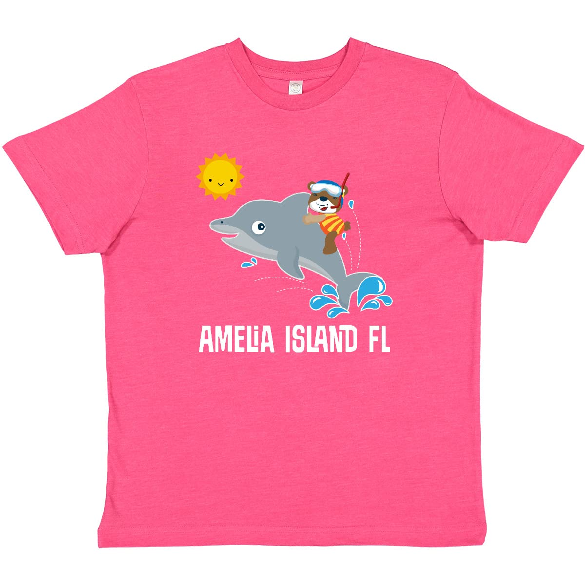 Inktastic Amelia Island Florida Youth T-Shirt - Comfortable Kids Travel Shirt for Beach Vacations & Family Trips