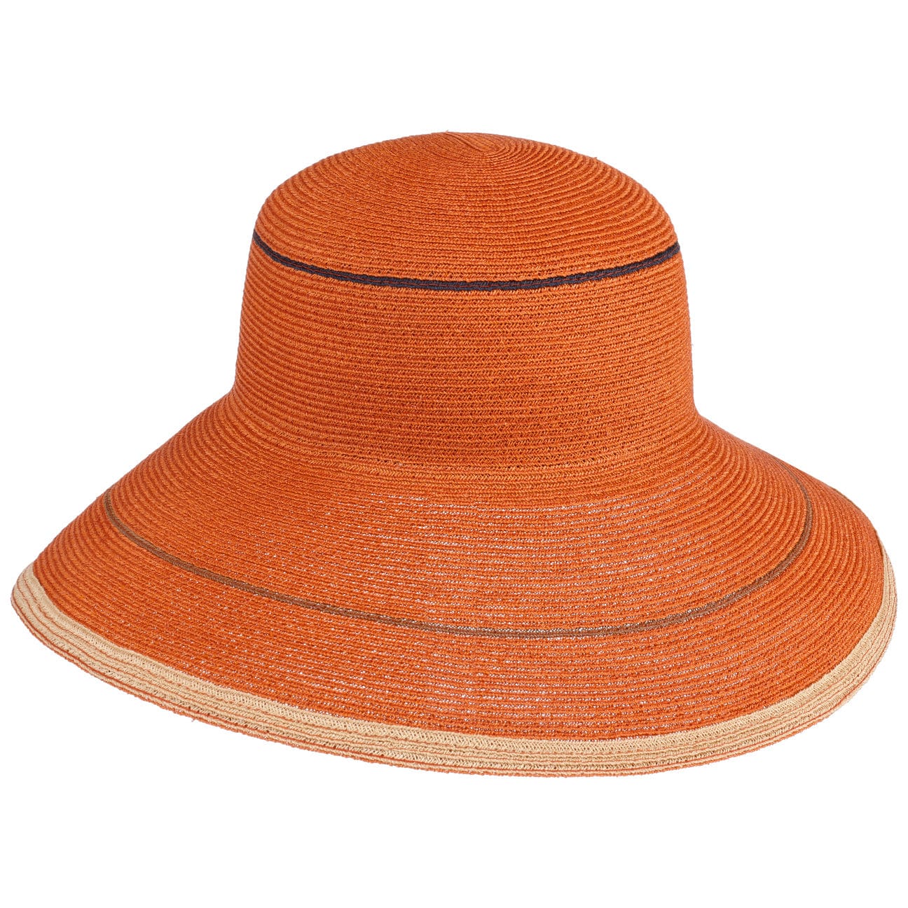 Mayser Alba Stripes Hemp Hat - Stylish & Breathable Summer Sun Hat for Women - Perfect for Beach, Gardening & Outdoor Activities