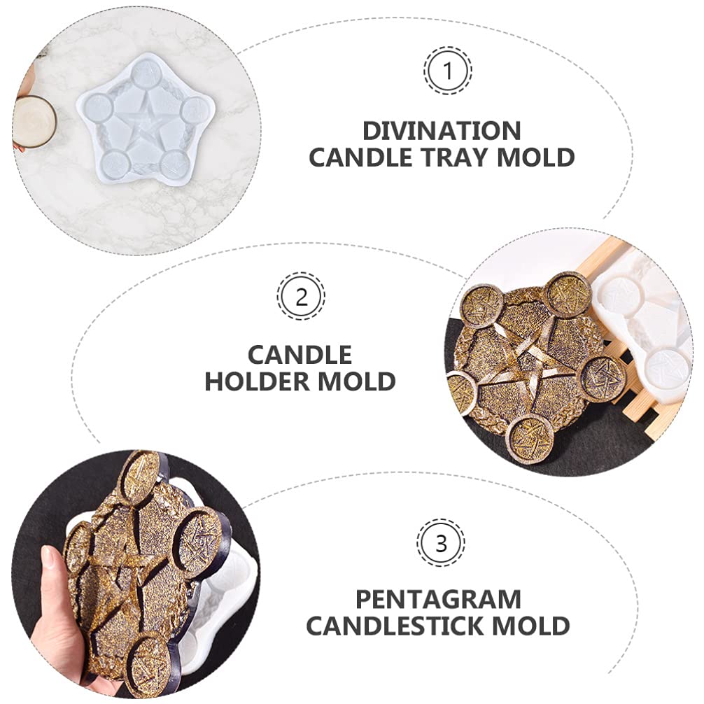 Divination Mat Resin Mold - Silicone Candle Holder & Epoxy Resin Molds for DIY Crafting - Perfect for Witchcraft, Tarot Reading, and Home Decor