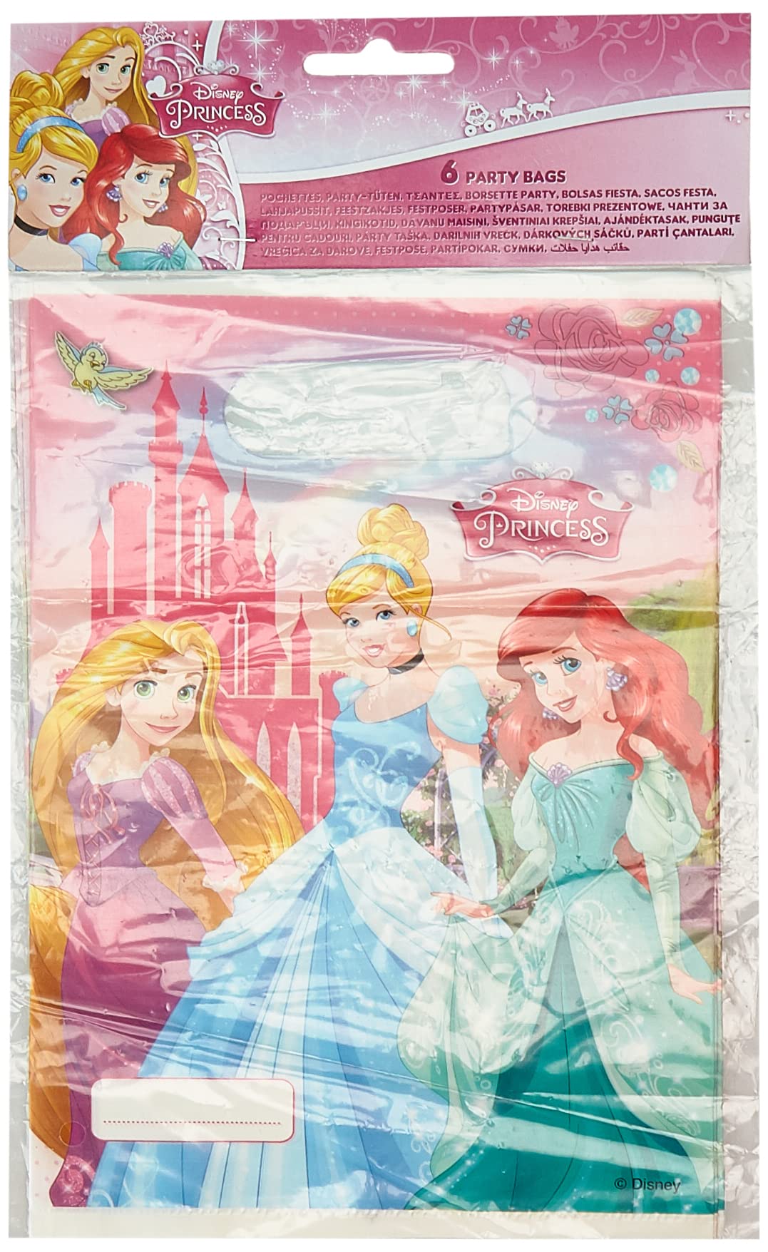 Disney Princess Birthday Party Favor Bags - 6 Pack for Kids' Birthday Party Decorations & Goodie Bags | Perfect for Princess Themed Parties, Baby Showers, and Special Events