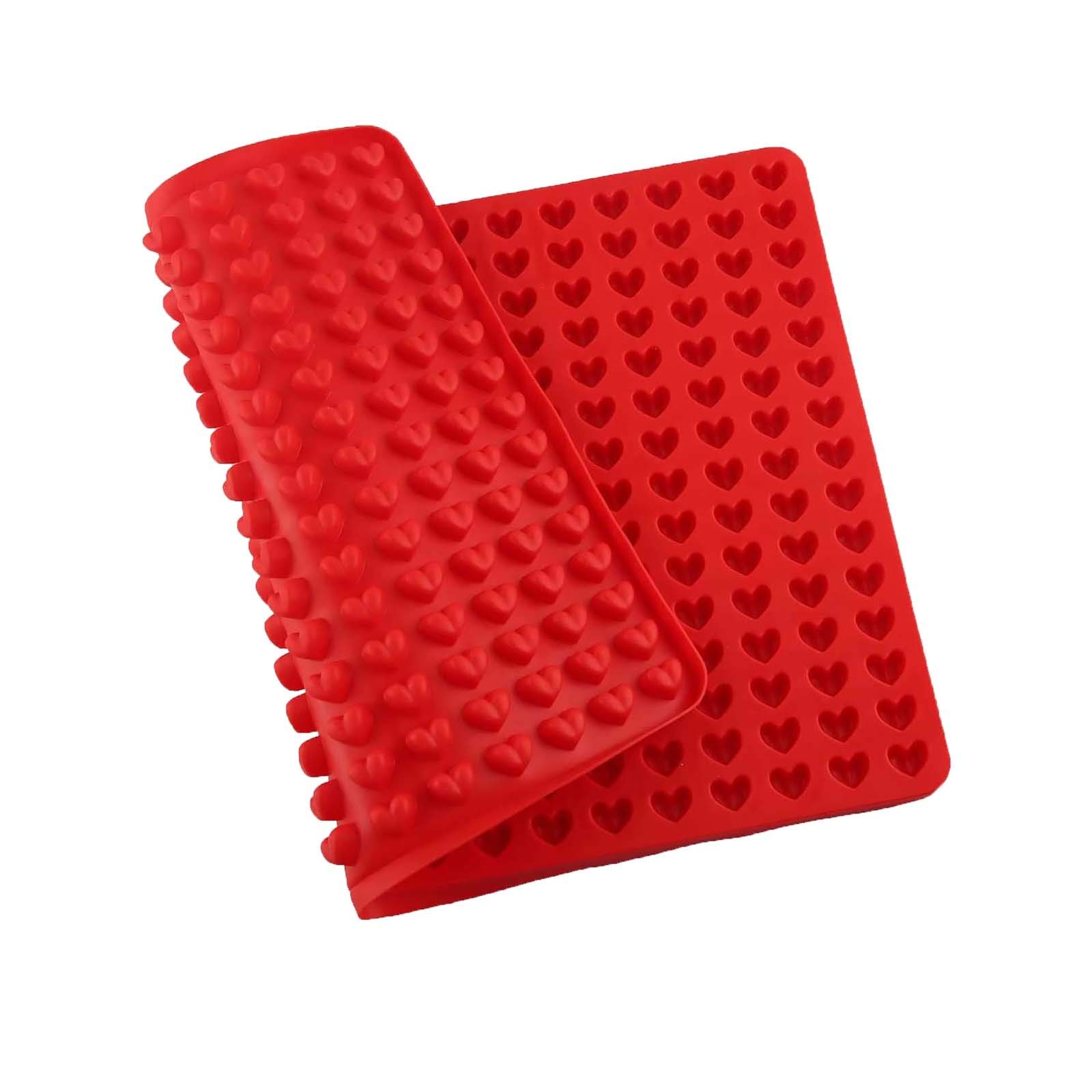 Premium Silicone Heart-Shaped Baking Mat - Non-Slip Heat-Resistant Placemat for Kitchen, Dining Table, Christmas Decor (Red, Standard Size) | Ideal for Baking, Cooking, Serving & Holiday Table Settings