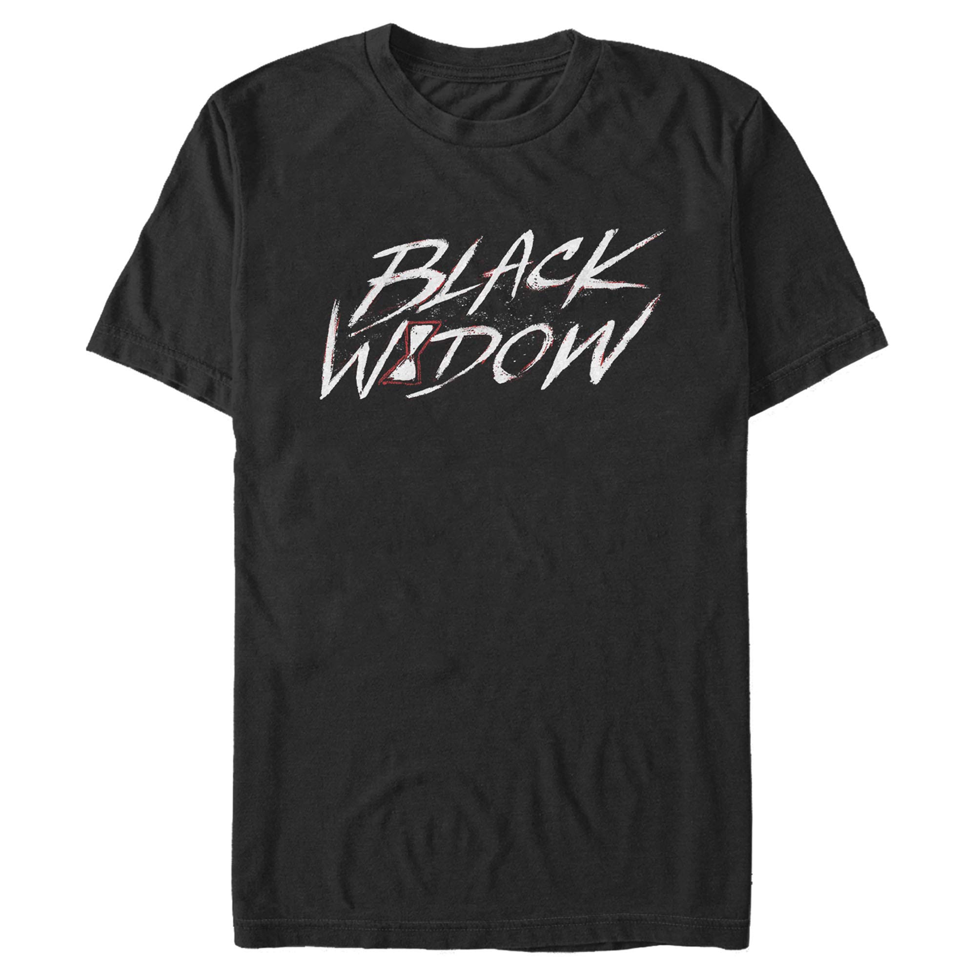 Men's Marvel Black Widow Chalk Logo Graphic T-Shirt | Superhero Cotton Tee for Casual Wear & Comic Con