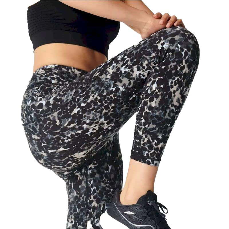 Sweaty Betty Women's Power 7/8 High-Waisted Workout Leggings - Pink Floral Print, Moisture-Wicking & Breathable Yoga Pants for Running, Gym & Fitness Training