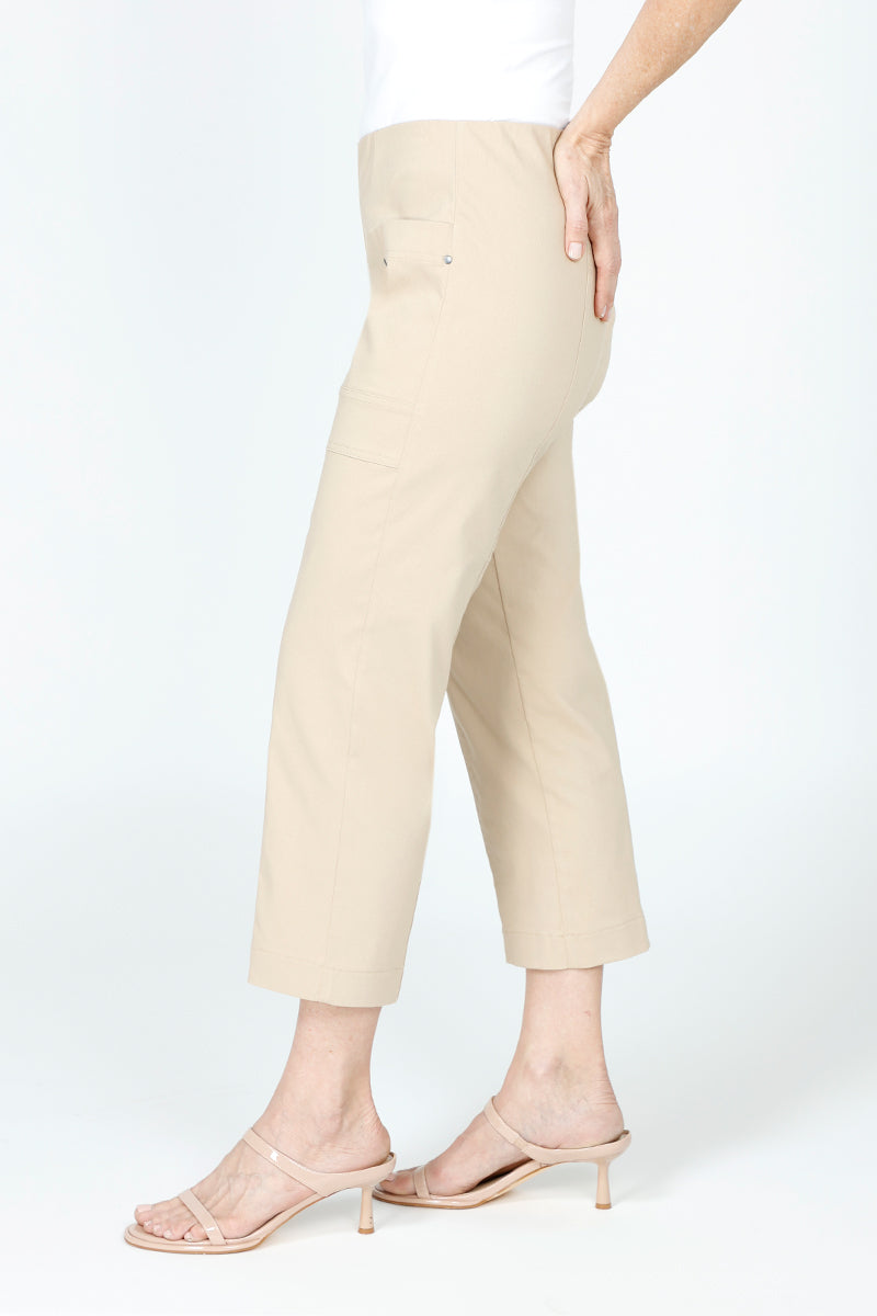 Elliott Lauren Classic Crop Cargo Pants for Women - High Waisted Utility Pants with Pockets | Perfect for Hiking, Travel & Casual Streetwear