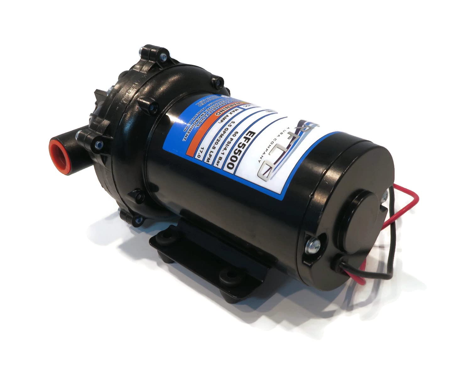 EVERFLO 12V 5.5 GPM High Pressure Diaphragm Water Pump - 60 PSI for Lawn Sprayers, Boat Washdown, RV Water Systems & Portable Irrigation | Perfect for Outdoor Cleaning, Marine Use & Off-Grid Applications