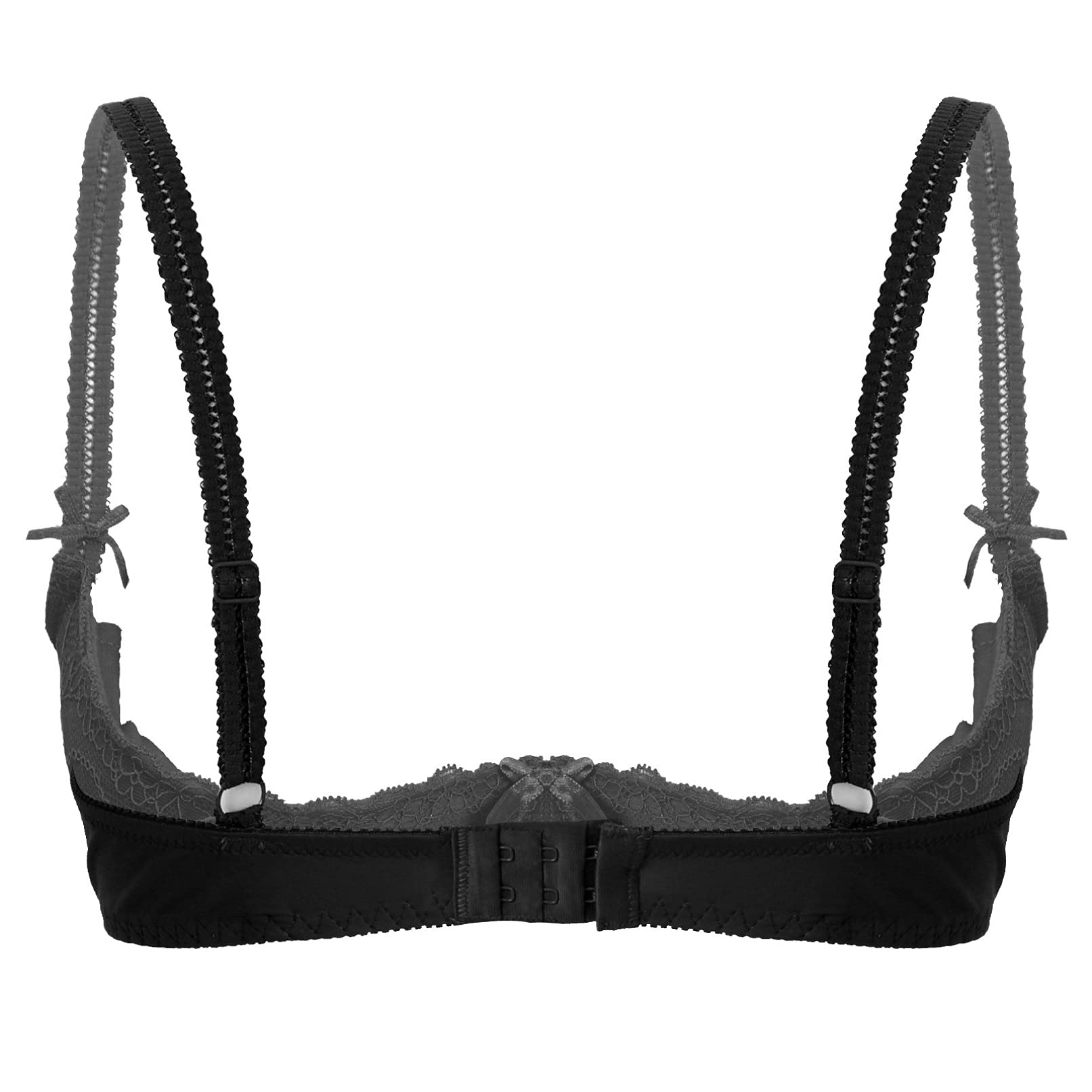 Sexy Lace Push Up Bra for Women - 1/4 Cup Underwire Lingerie with Sponge Padding | Perfect for Date Night, Valentine's Gift & Boudoir Photography