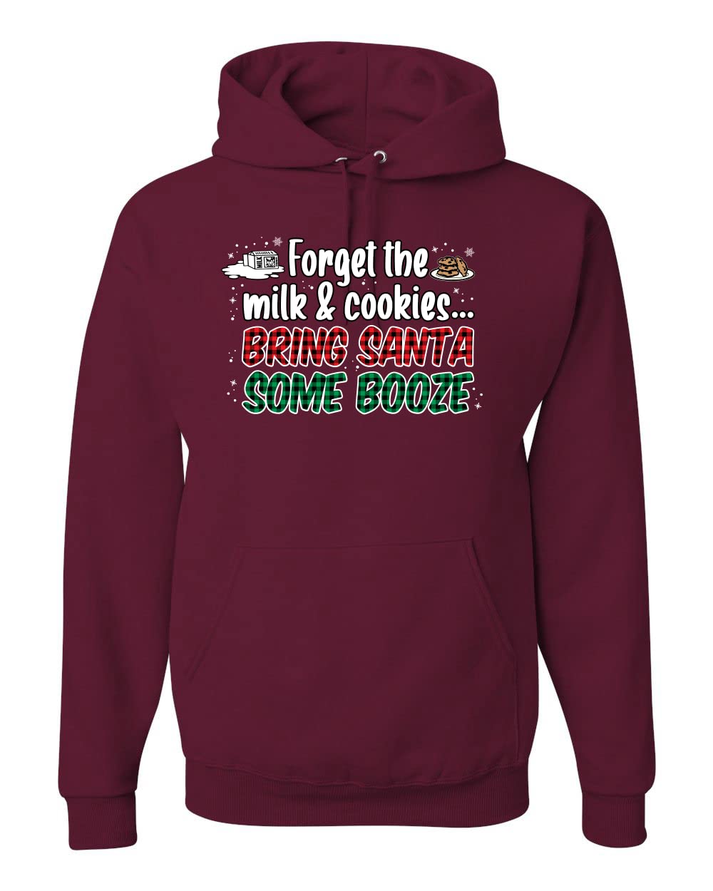 Wild Bobby Santa Booze Graphic Hoodie - Funny Christmas Sweatshirt for Men & Women | Perfect for Holiday Parties & Ugly Sweater Contests