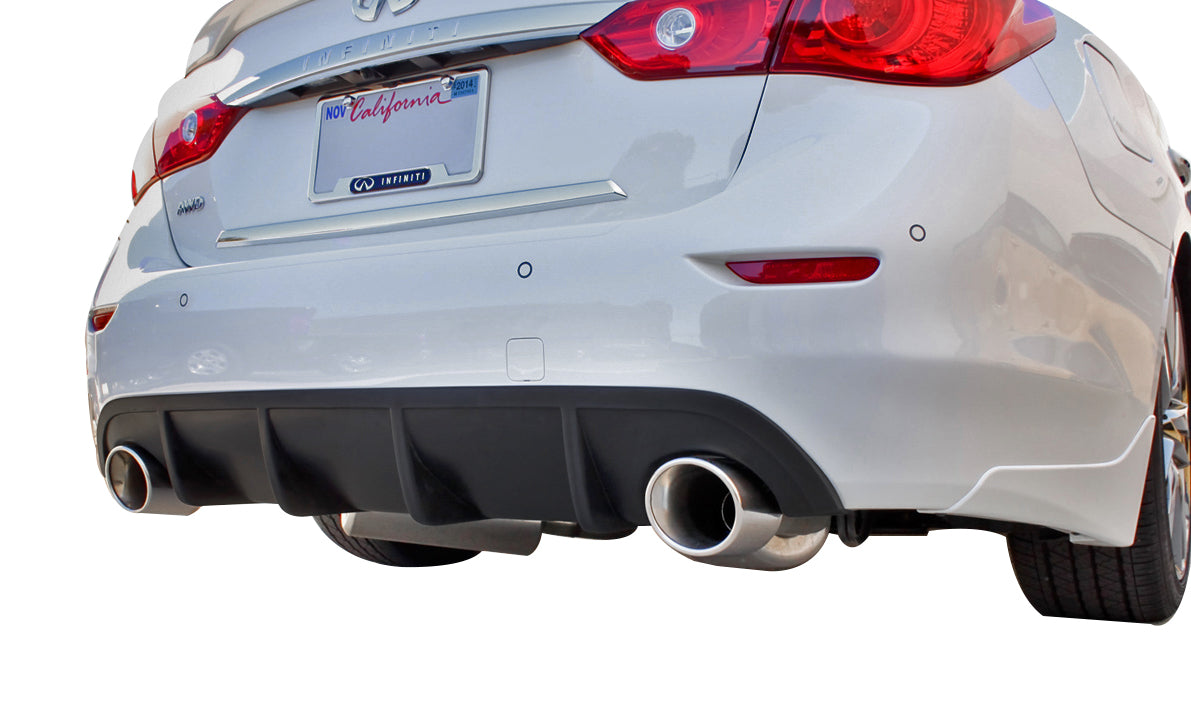 2014-2017 Infiniti Q50 Rear Diffuser - Matte Black Performance Upgrade | KB11222MB | Enhance Your Car's Aerodynamics & Style