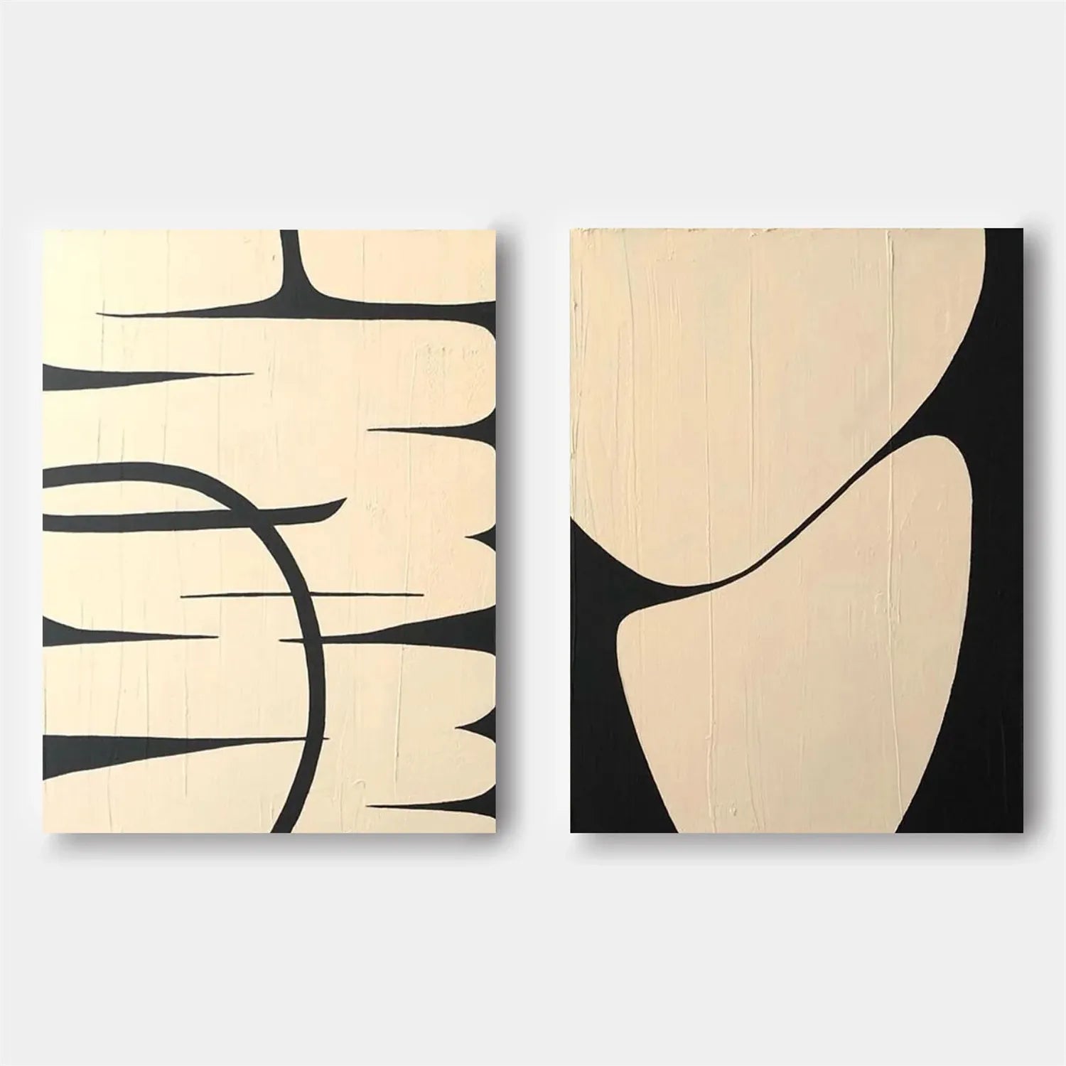 Abstract Tranquility Set of 2 Wall Art Paintings - Modern Minimalist Canvas Prints for Living Room, Bedroom & Office Decor #WS142