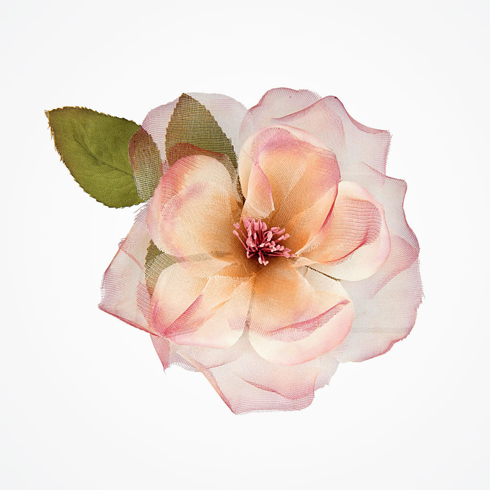 Pink Silk and Chiffon Hair Flower Clip for Women - Elegant Bridal Hair Accessories, Boho Wedding Headpiece, Prom Hair Clips for Special Occasions