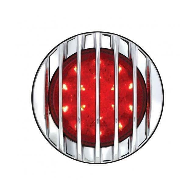 1 PC LED Tail Light Assembly with Chrome Grill - Compatible with 110407 - Perfect for Car, Truck, and SUV Rear Lighting Upgrade