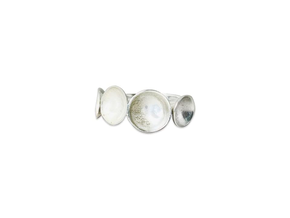 925 Sterling Silver Domed Ring - Handmade Unique Statement Circle Ring for Women (Size G 1/2) | Perfect for Everyday Wear, Special Occasions & Gift Giving