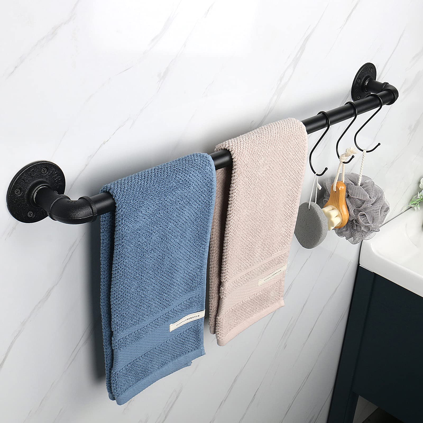 Heavy Duty Industrial Pipe Towel Rack - 31.5