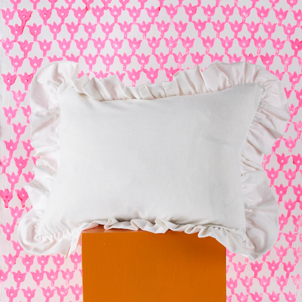 Custom Printed Cushion Frill Cover - Soft & Stylish Home Decor for Sofa, Bed, or Chair - Perfect for Living Room, Bedroom, or Nursery