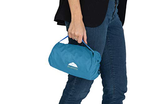 Ultra Compact Travel Blankets for Two - Premium Soft Plush Large Airplane Blankets with Carry Case - 2 Pack for Couples Traveling by Car, Plane, Train or Hotel Stay - Perfect for Cold Flights, Road Trips & Cozy Nights - Teal Blue Peacock Design (C204-2pk)