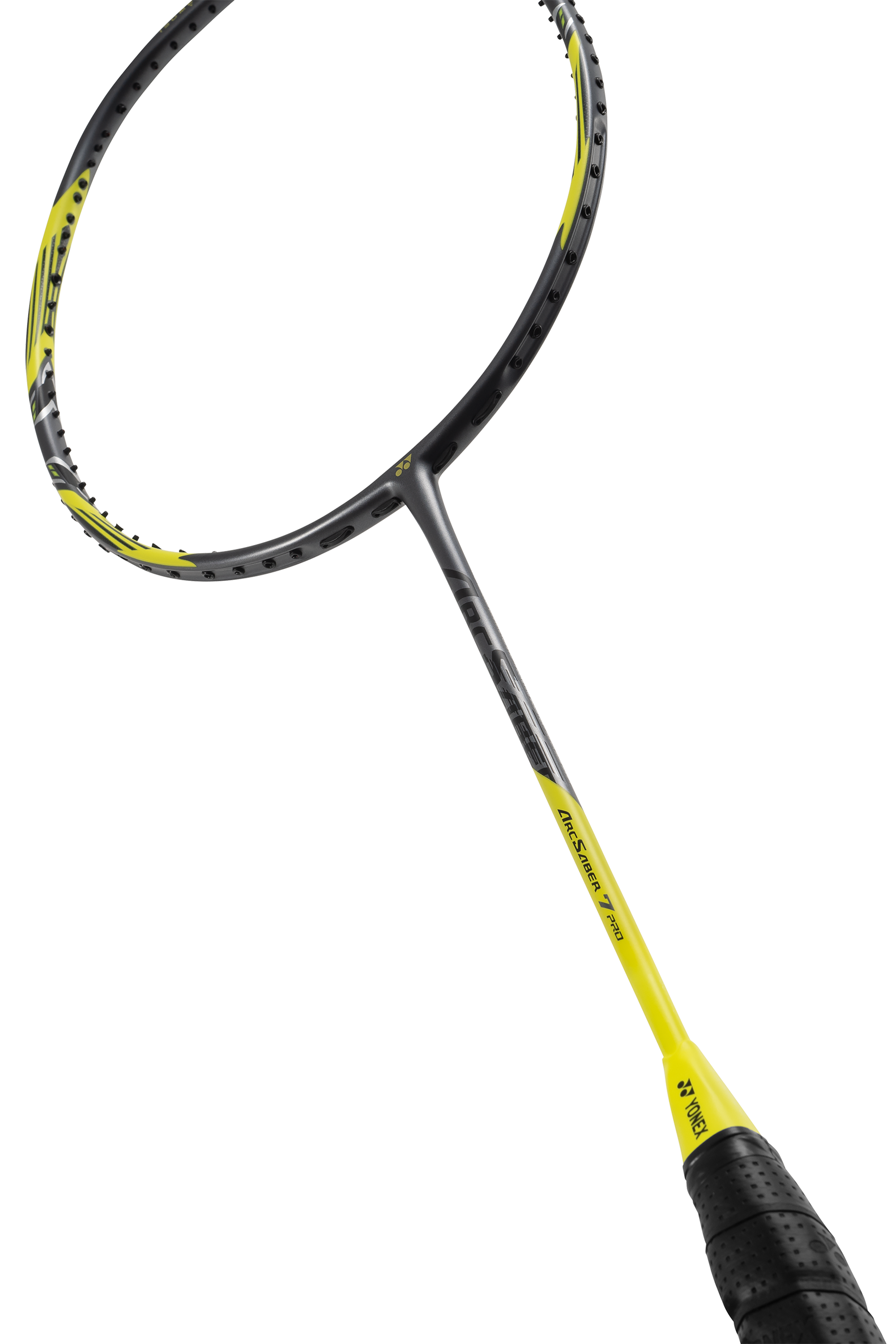 Yonex ArcSaber 7 Pro Badminton Racket - Lightweight Carbon Fiber Shuttlecock Racket for Professional & Intermediate Players (Gray/Yellow) - Perfect for Tournaments, Training & Recreational Play