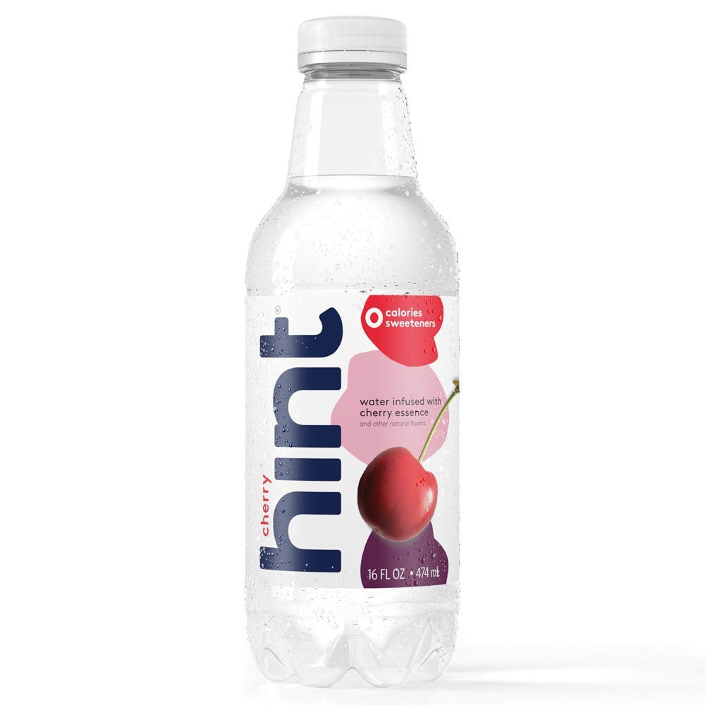 Hint Water, Cherry Flavored, 16 Ounce Bottles (Pack of 36) | Zero Sugar, Zero Calories, No Artificial Sweeteners or Preservatives | Refreshing Hydration for Workouts, Office & On-The-Go