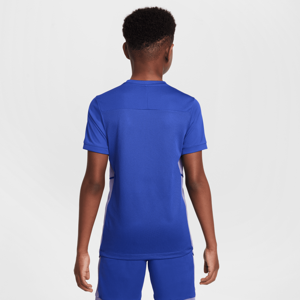 Nike Academy 25 Kids DRI-FIT Football Jersey - Breathable Performance Shirt for Youth Soccer (Deep Night/Dusty/Volt) - Perfect for Training, Matches & Team Sports