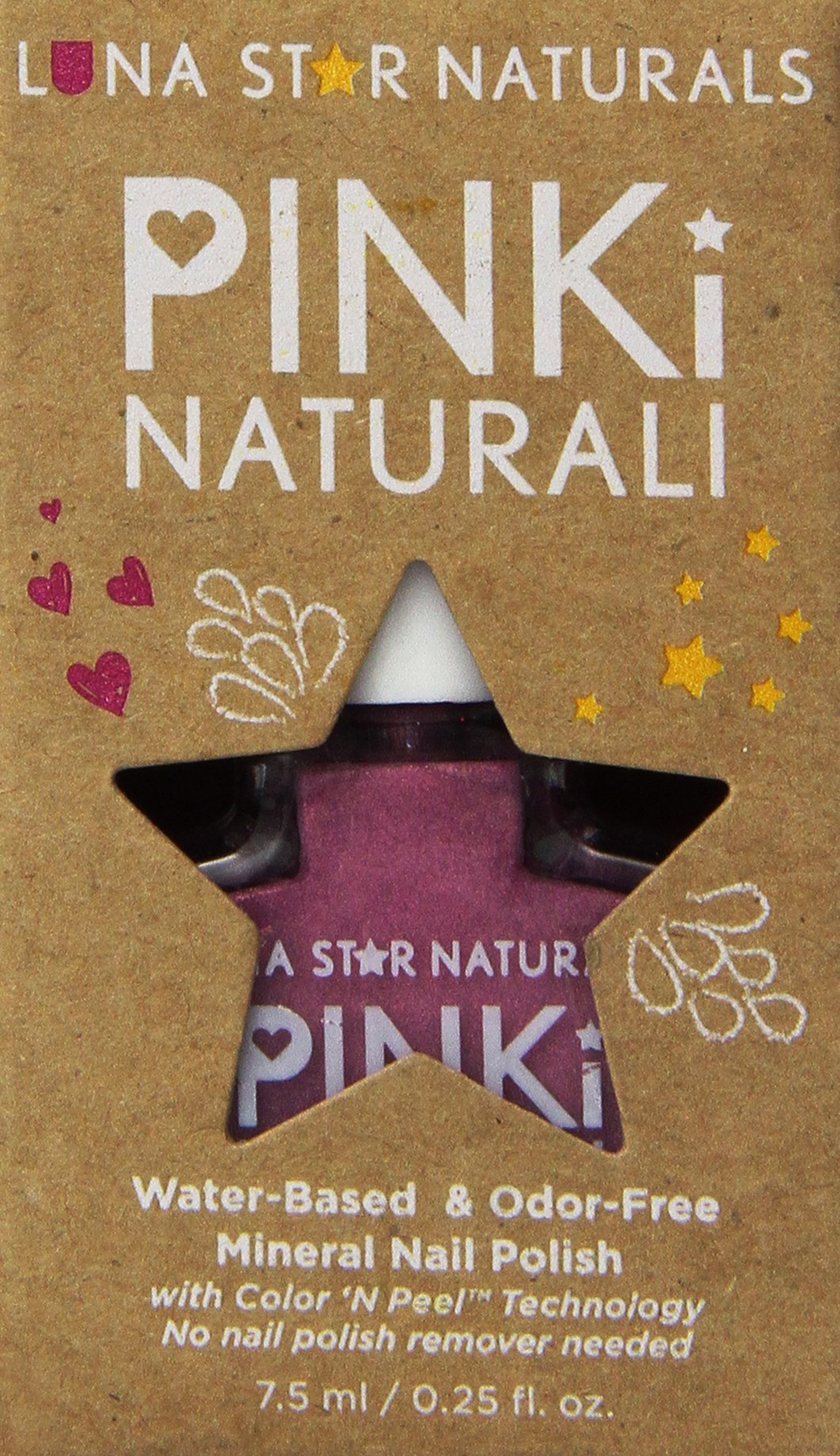 Lunastar Pinki Natural Nail Polish - 0.25oz, Vegan & Non-Toxic for Daily Wear
