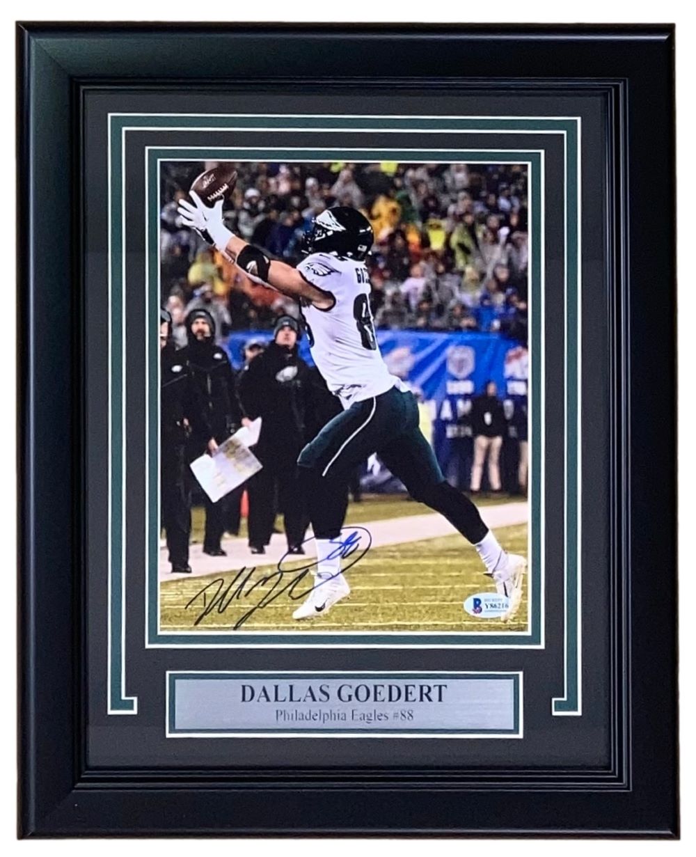 Dallas Goedert Autographed Signed Framed 8x10 Philadelphia Eagles Football Photo - Limited Edition Collectible for Eagles Fans, Man Cave Decor, Sports Memorabilia Gift