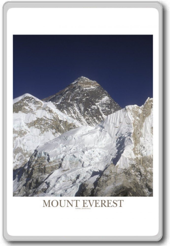 Mount Everest Summit Motivational Fridge Magnet - Inspirational Quote Decoration for Office, Home & Gifts (Set of 6)