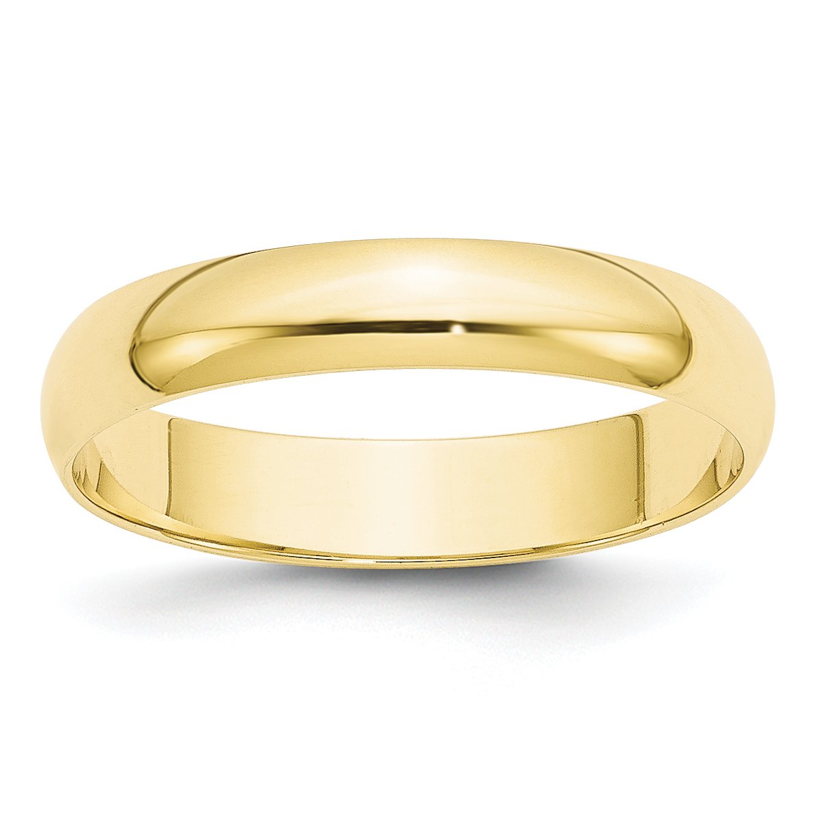 10k Solid Yellow Gold 4mm Round Wedding Band Ring for Men & Women - Perfect for Engagements, Anniversaries, and Everyday Wear