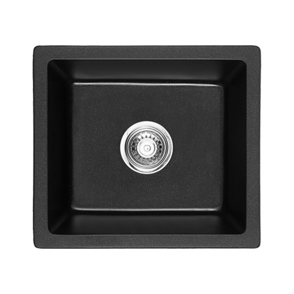 ADP Bellevue Small Rectangular Kitchen Sink 16-Inch Matte Black Stainless Steel - Perfect for Compact Kitchens, RVs, and Tiny Homes