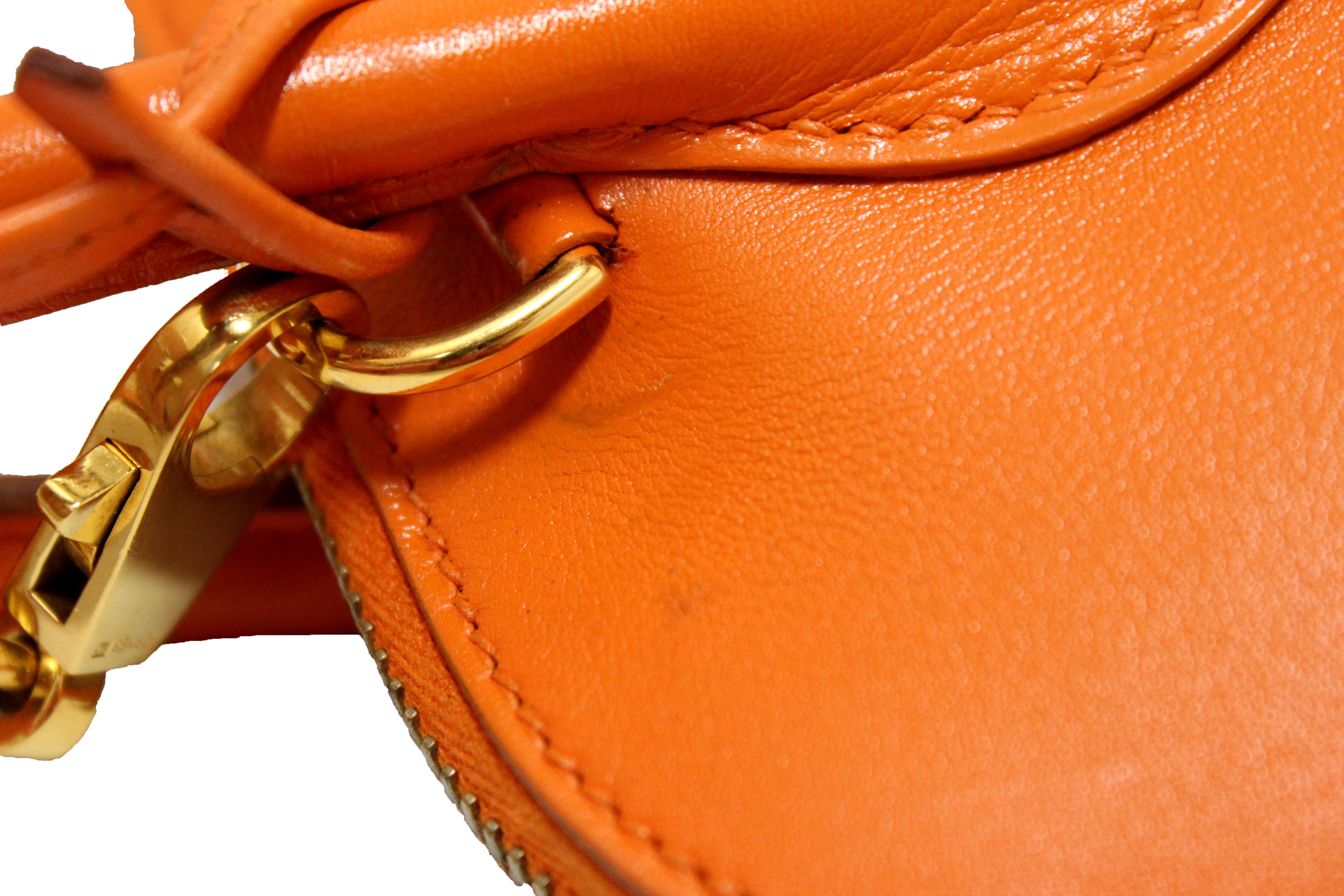 Authentic Hermes Orange Bolide 31 Box Calf Leather Handbag & Shoulder Bag - Luxury Designer Purse for Women, Perfect for Work, Travel & Everyday Use