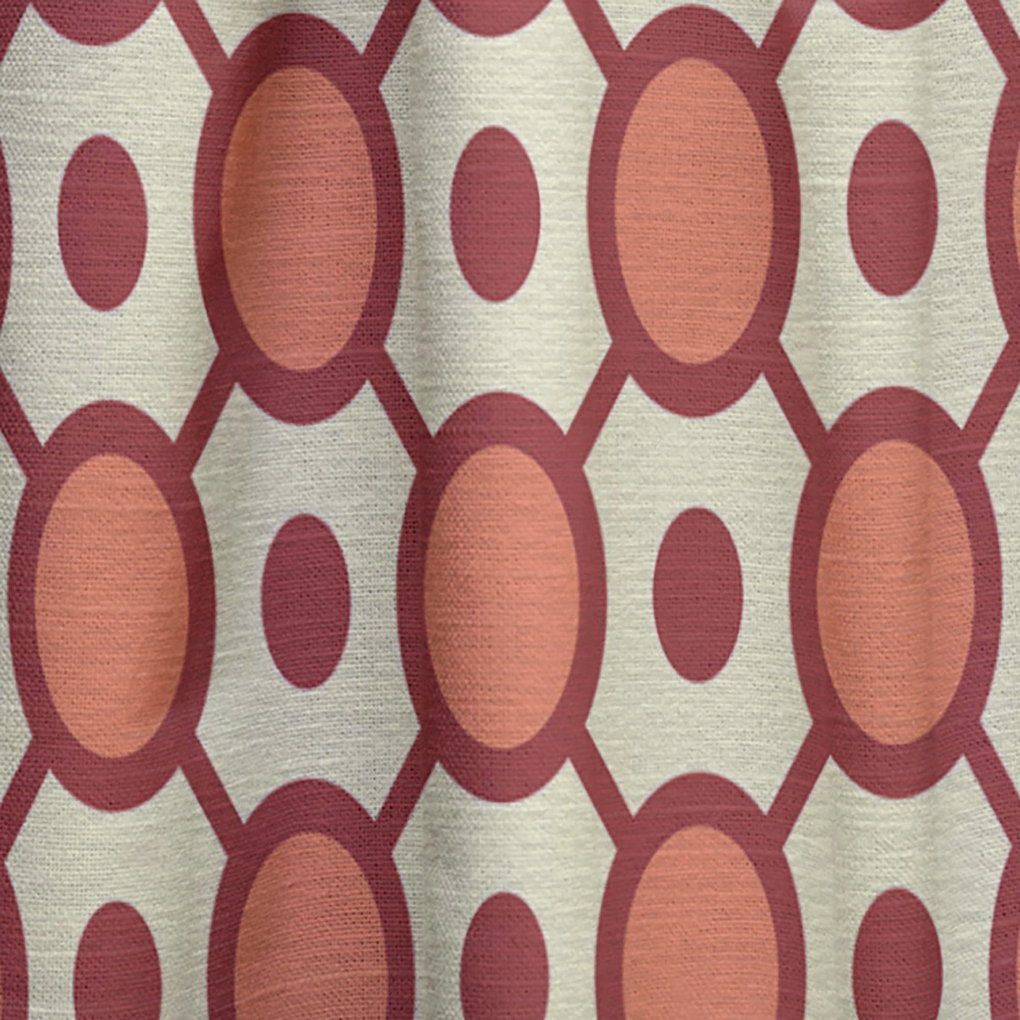 DesignQ Abstract Retro Geometric Print Thermal Insulated Curtain Panel - 52x63 Inches for Bedroom & Living Room - Energy Saving, Noise Reduction, Perfect for Modern Home Decor