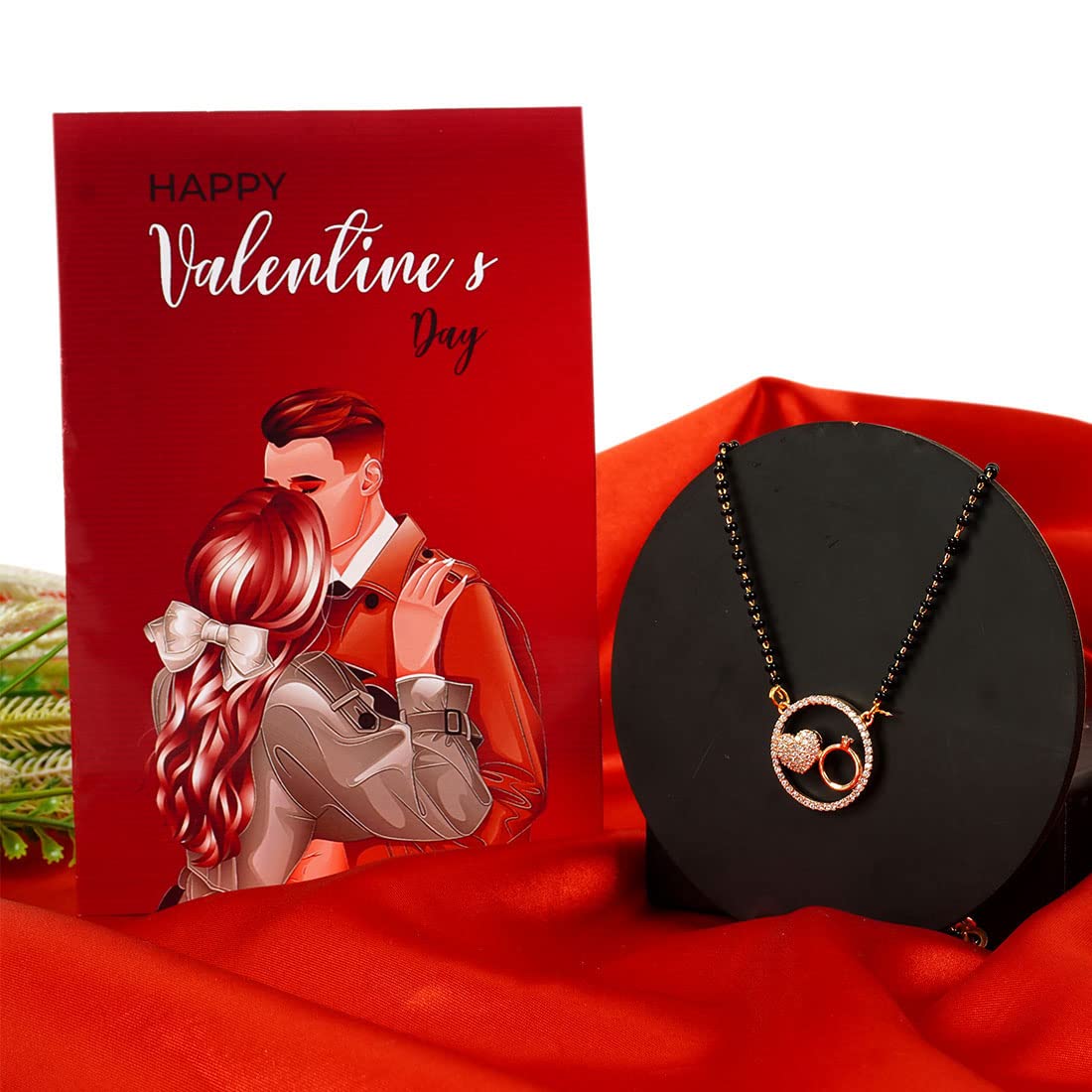 Valentine's Day Gifts for Wife - Romantic Anniversary & Birthday Presents for Women | Thoughtful Mangalsutra Jewelry & Greeting Card Set | Perfect for Weddings, Anniversaries & Special Occasions