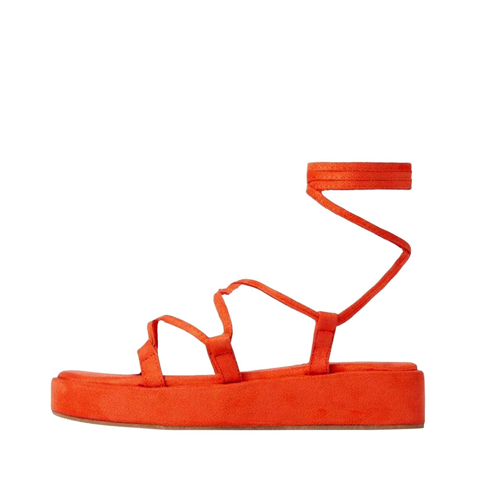 **Women's Athletic Slide Sandals - Platform Suede Roman Strap Slip-On Sandals for Casual Wear, Beach & Pool | Comfortable Summer Fashion Footwear**