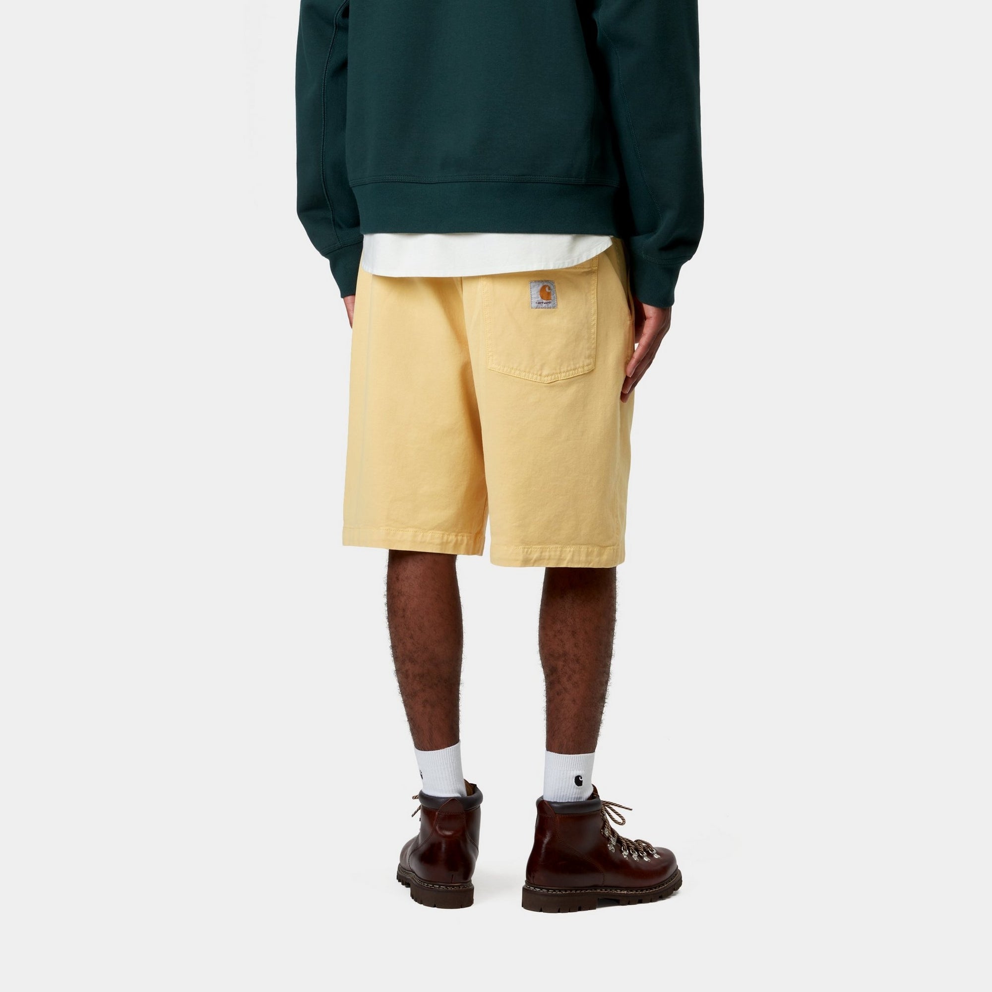 Floyde Shorts for Men - Air Yellow Garment Dyed Casual Shorts | Comfortable Summer Wear for Outdoor Activities & Beach