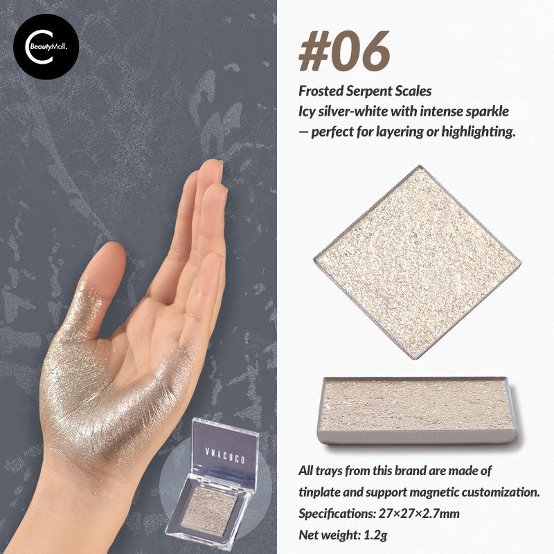 ANYCOCO Yujingzi Series - Photochromic Ultra Glitter Mono Eyeshadow | Color Changing Makeup for Day & Night | Perfect for Parties, Cosplay & Special Occasions