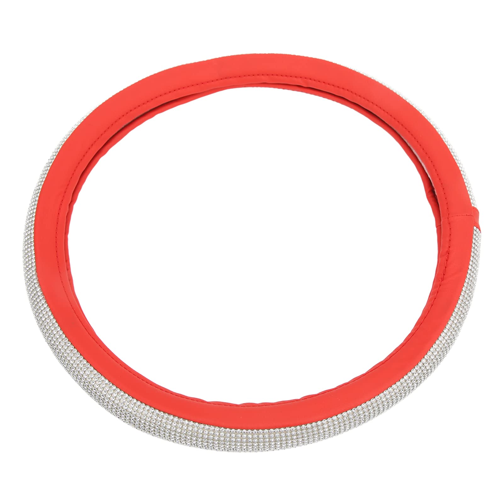 Sparkling Crystal Steering Wheel Cover - 15 Inch Anti-Slip Universal Fit Bling Car Accessory for Women | Stylish Car Interior Upgrade & Safe Driving Enhancement