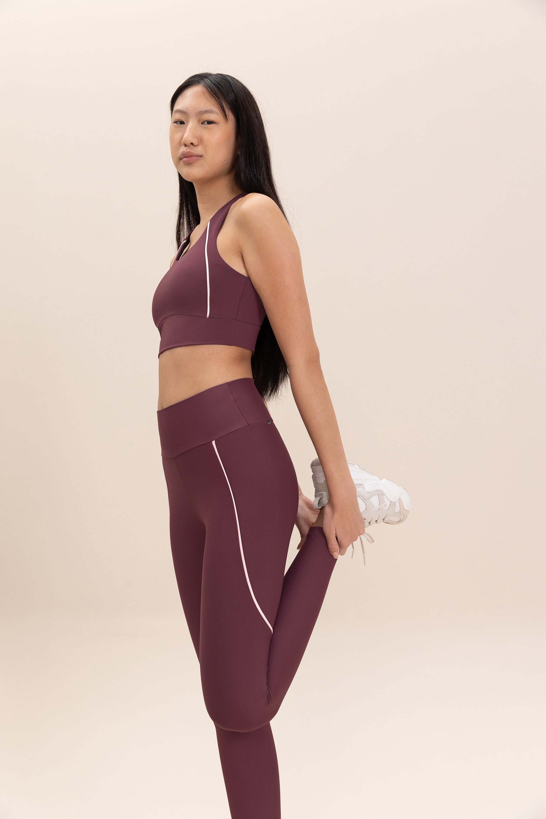 Sense Pro® High Waist Piping Leggings - Women's Yoga Pants for Workout, Running & Gym - Comfortable & Stylish Activewear for Fitness & Lounge Wear
