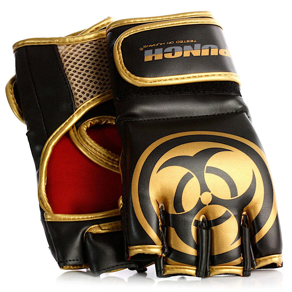 Premium MMA Gloves for Training & Sparring - Urban Black/Gold Design - Ideal for Boxing, Kickboxing & MMA Fighters