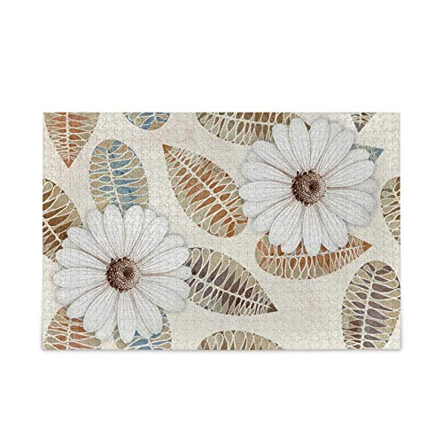 500 Piece Flower Leaves Jigsaw Puzzle for Adults - Challenging Botanical Puzzle for Relaxation & Stress Relief - Perfect for Family Game Night & Home Decor