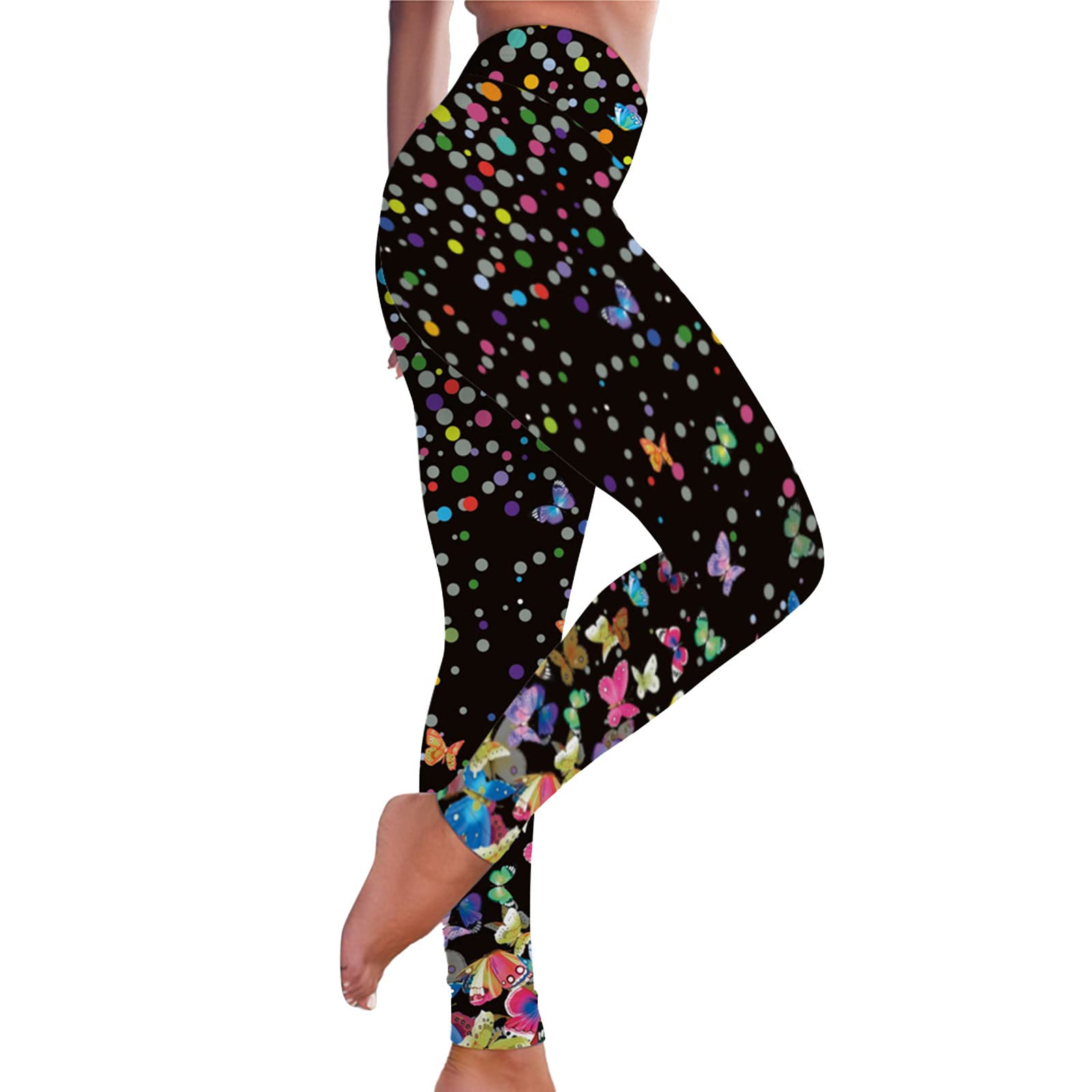 Zerlibeaful Women's High Waist Workout Leggings - Athletic Yoga Pants for Running, Fitness & Gym - Breathable Printed Sports Tights (Perfect for Yoga, Pilates, HIIT & Everyday Wear)