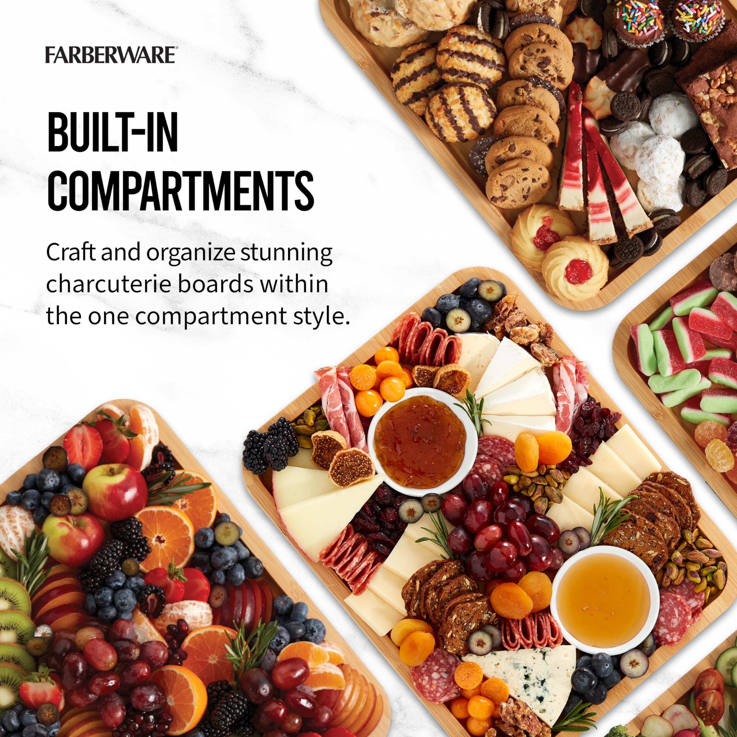Premium Bamboo Cutting Board with Locking Lid & Handles – Ideal for Charcuterie, Snacks, Food Prep – Perfect for Kitchen, Entertaining & Gifts