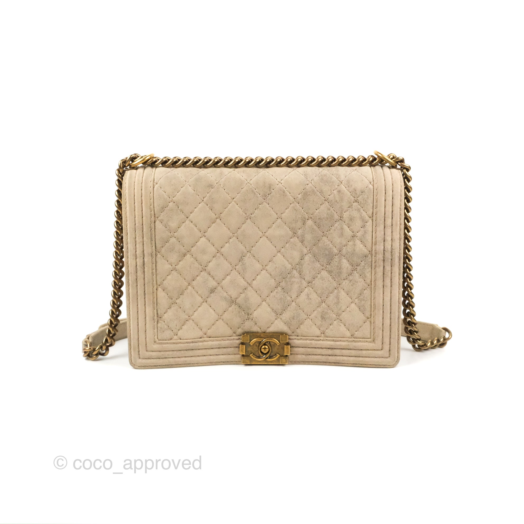 Chanel Boy Flap Bag - Quilted Distressed Suede Large Handbag for Women | Luxury Designer Shoulder Bag for Evening Parties & Special Occasions