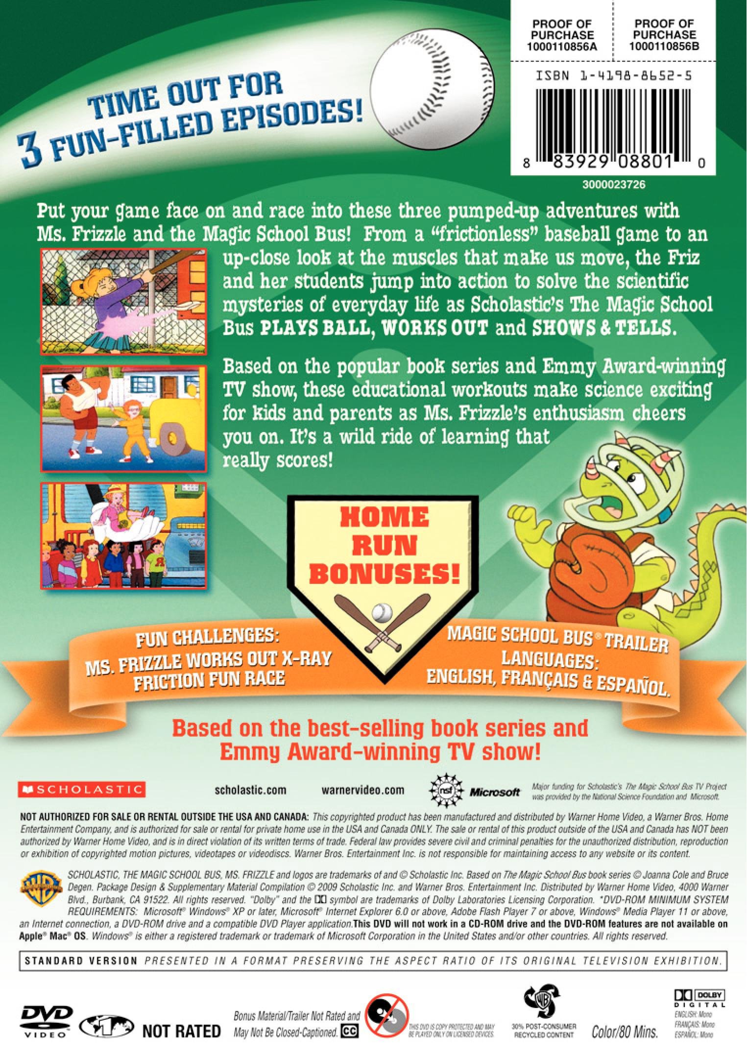 Magic School Bus: Super Sports Fun DVD - Educational Kids Science Adventure - Perfect for Classroom Learning & Family Movie Nights