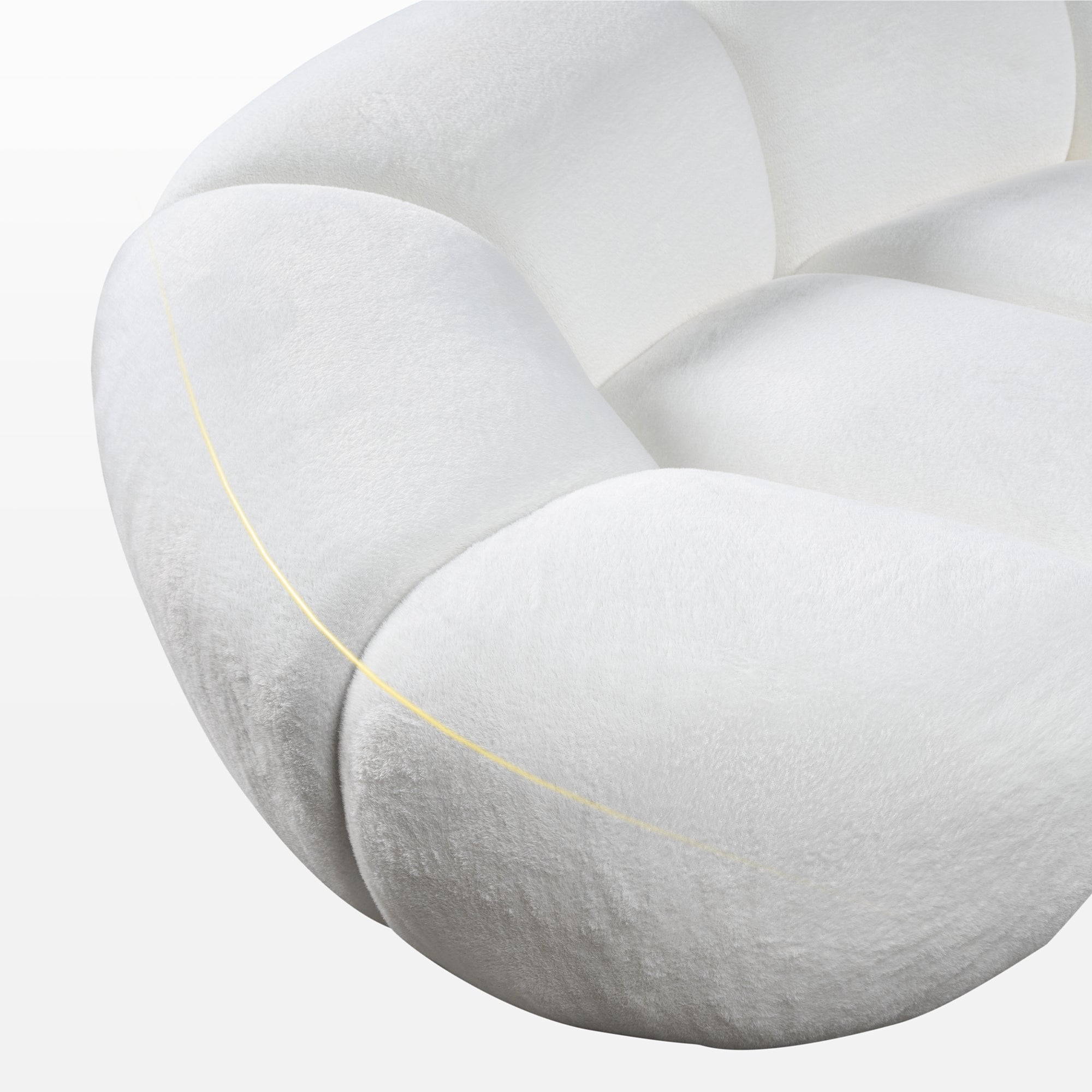 Modern Curved Sofa Set by Adele - Stylish Living Room Furniture for Small Spaces, Apartments & Cozy Homes