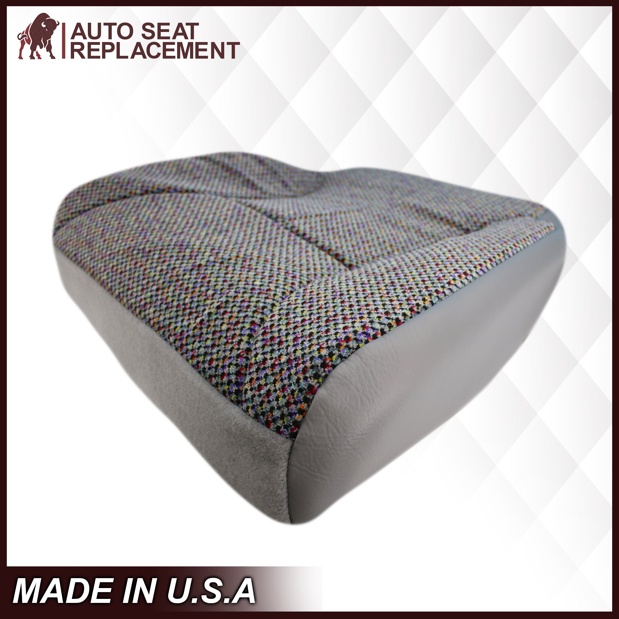 1998-2002 Dodge Ram 1500 2500 3500 SLT Laramie Custom Fit Cloth Seat Covers with Mist Gray Skirt - Durable & Comfortable Replacement for Truck Seats - Perfect for Daily Commute, Road Trips & Off-Road Adventures