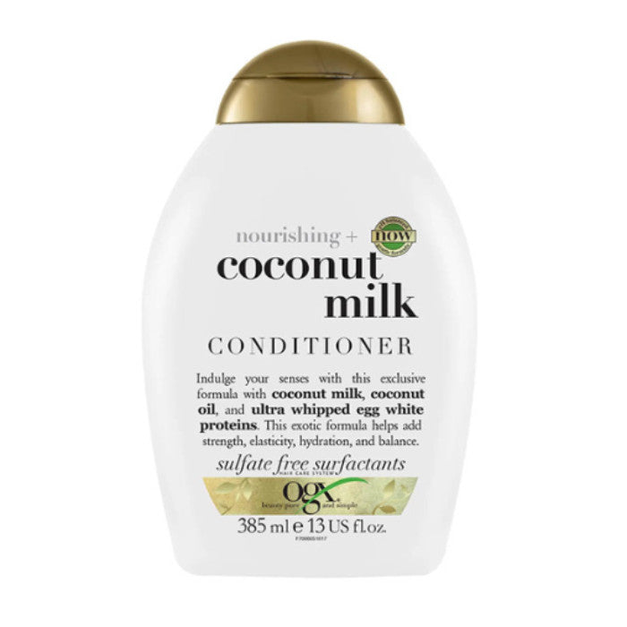 OGX Coconut Milk Conditioner 385ml - Hydrating & Nourishing Hair Treatment for Dry, Damaged Hair - Salon-Quality Hair Care at Home
