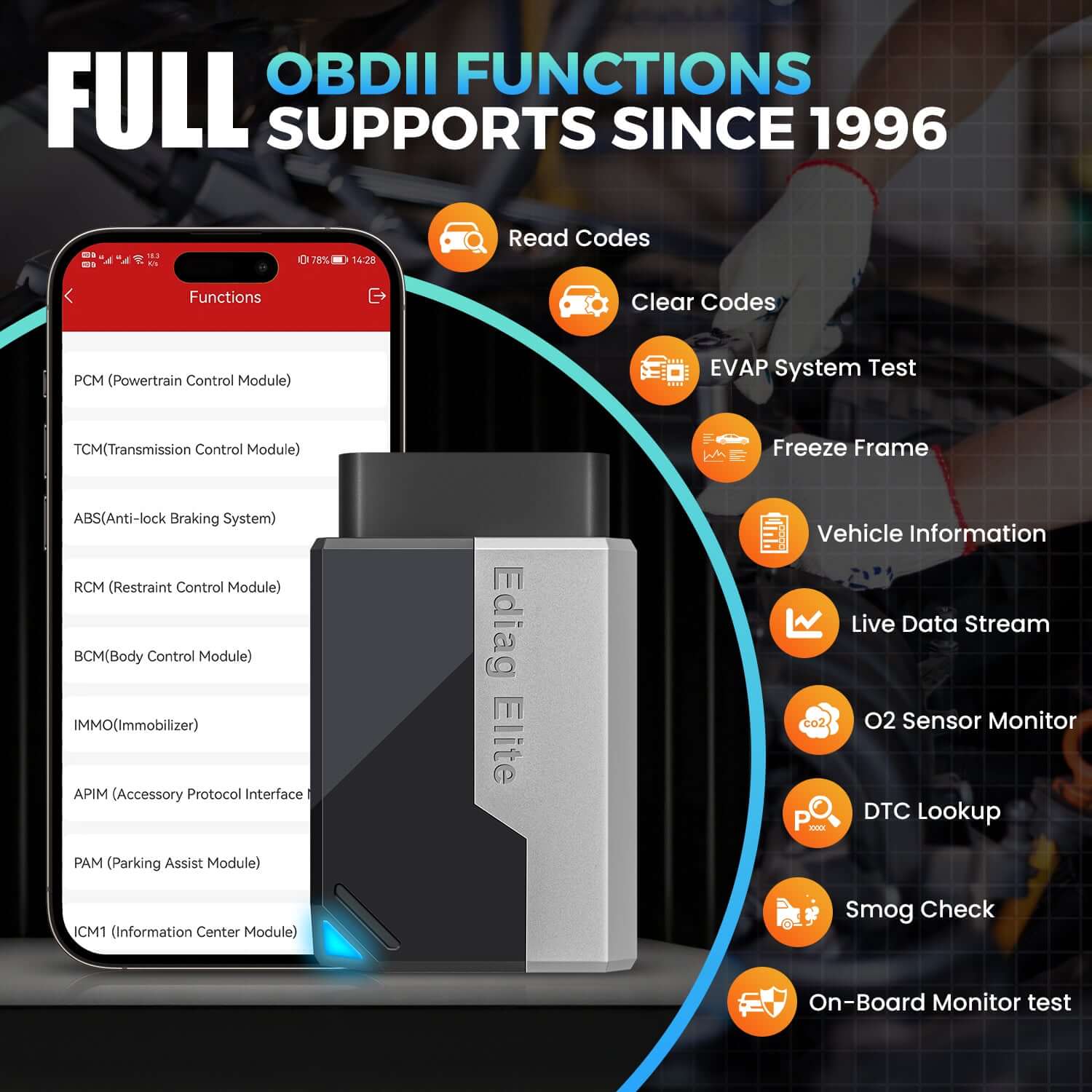 KINGBOLEN EDIAG ELITE CANFD & FCA All System Diagnostic Tool - Free Lifetime Updates, Bidirectional Control, OBD2 Scanner for Car, Truck & SUV - Professional Auto Repair & DIY Diagnostics
