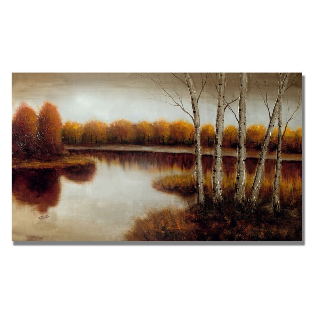Trademark Fine Art Rio Splendor Canvas Wall Art - 14x24 Inches - Vibrant Tropical Landscape Painting for Living Room, Bedroom & Office Decor
