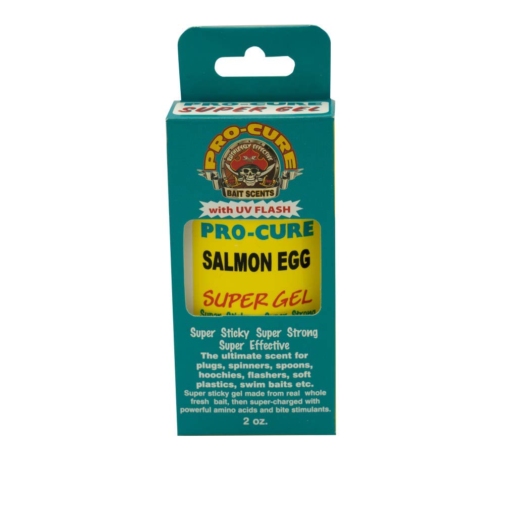 Pro-Cure Salmon Egg Super Gel Fishing Bait - 2 oz Tube for Trout, Steelhead & Salmon - Perfect for Fly Fishing, Spin Casting & Drift Fishing