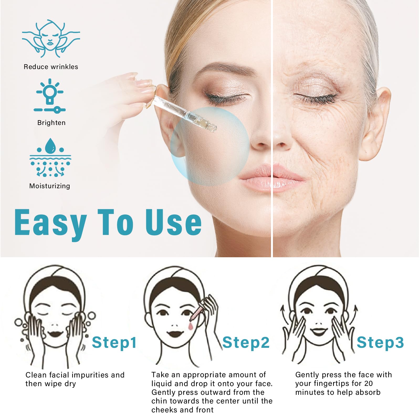 Botox Face Serum with Vitamin C & E - Anti Aging & Instant Face Lift Serum for Wrinkles, Fine Lines & Collagen Boost | Plumping Facial Treatment for Youthful Skin | Perfect for Daily Skincare Routine & Nighttime Rejuvenation