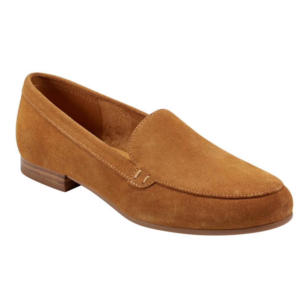 Marc Fisher Ltd Women's Docida Brown Leather Ankle Boots - Comfortable Mid Heel Booties for Work, Office & Casual Outfits